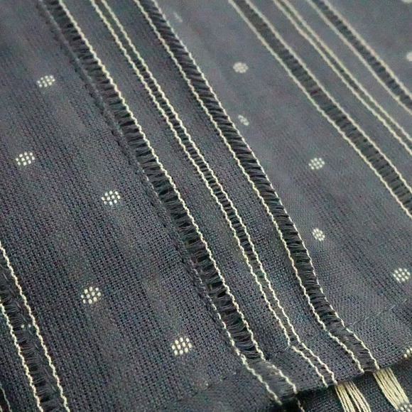 Women Top Medium Gray Lace Embroidered Babydoll Bell Sleeve Boho Chic Whimsigoth - Picture 14 of 16